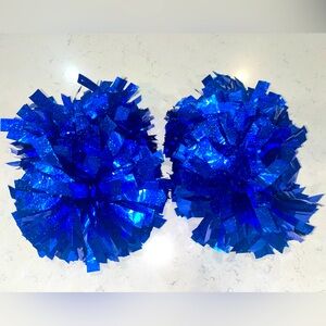Royal Blue Sparkly PomPoms for Dance and Cheer